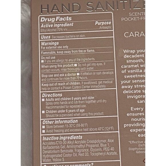 Smart Care Scented Hand Sanitizer Spray 1 Fl Oz Caramel Hydrating NEW - Picture 6 of 11